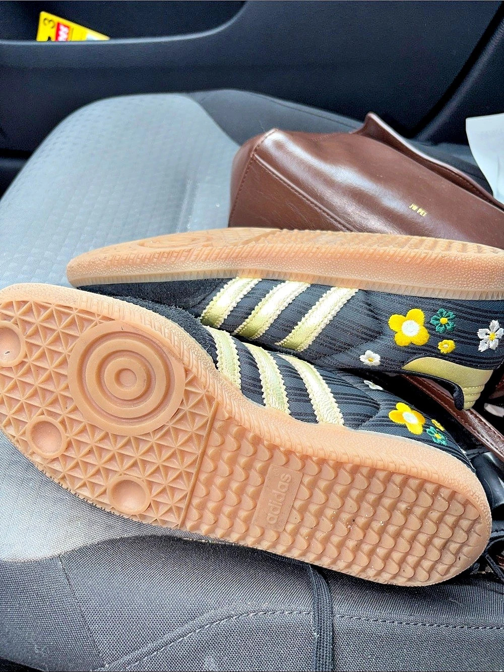 adidas Samba Floral Sneakers Black & Yellow US 7.5 Women's